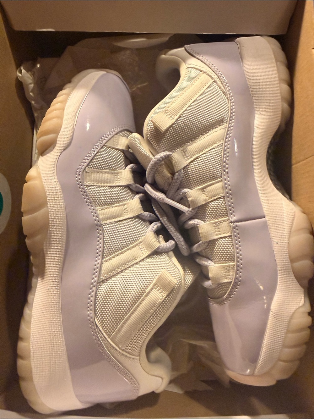 Jordan Low-Top Sneakers in Lavender and Cream